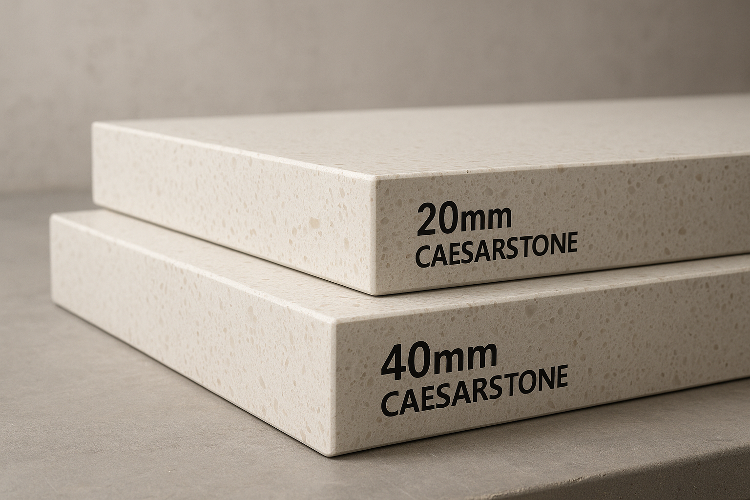 20mm and 40mm Caesarstone slab edge profiles